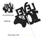 Caiwowo Level 10 Game Birthday Cake Topper, Paper, Black, Video Game Theme for Boys 10th Birthday Party