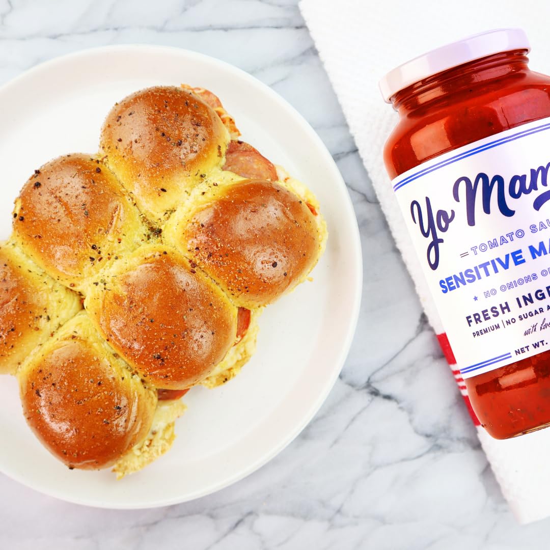 Yo Mamas Foods Sensitive Marinara Pasta Sauce, No Sugar Added, Low Carb, Gluten Free, 3 Pack (25 oz each)