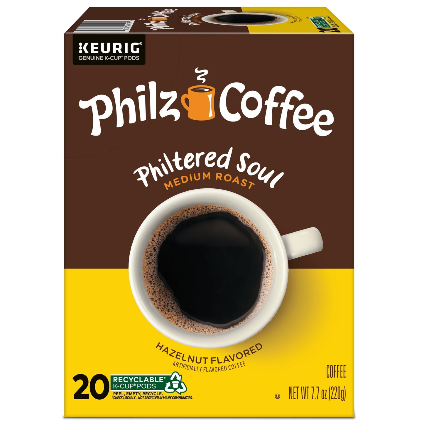 Philz Coffee Philtered Soul K-Cup Pod Coffee, Single Serve Keurig K-Cup Pods, Medium Roast Coffee, 20 count