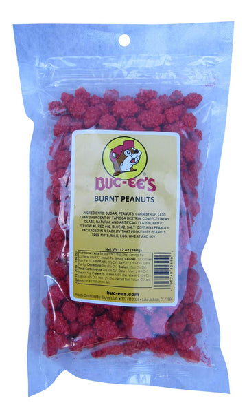 Buc-ees French Burnt Peanuts Classic Candy, Resealable Bag, 12 Ounces