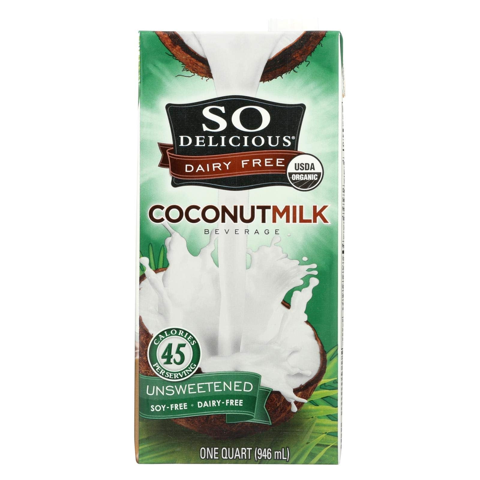 So Delicious Coconut Milk Beverage - Unsweetened - Case of 12-32 Fl oz.