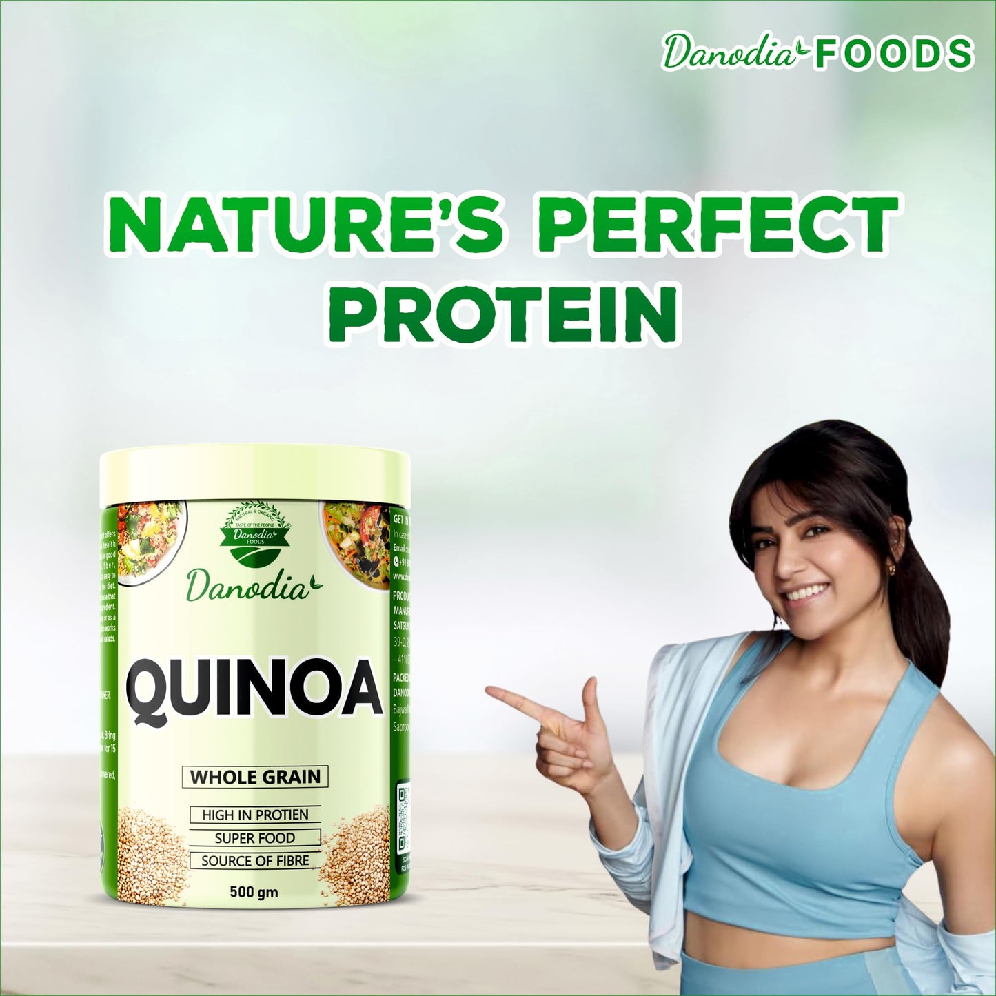 Danodia Foods Hulled Quinoa Grains, 500G (1.1Lb, 17Oz) | Gluten Free, Non Gmo Supergrain | Nutrient Rich Alternative Of Rice