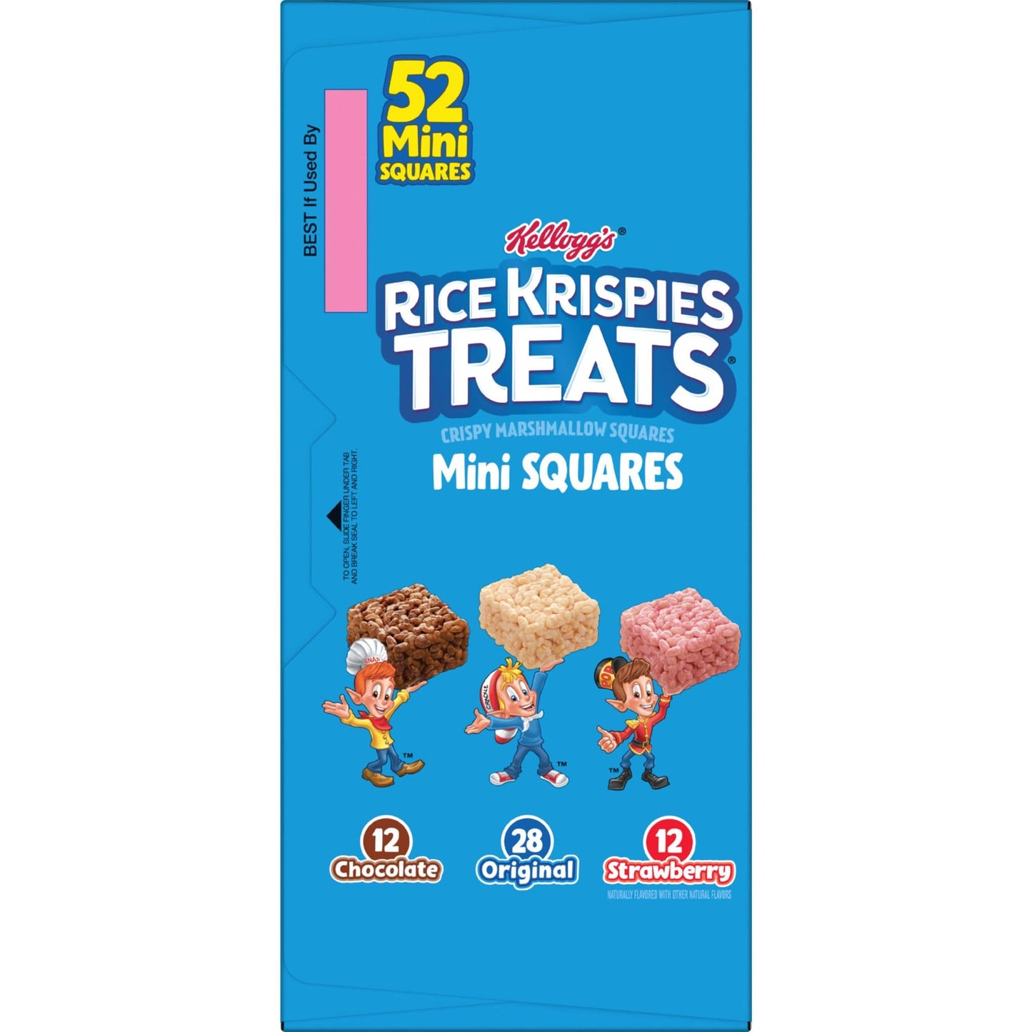 Rice Krispies Treats Mini Squares, Kids Snacks, Lunch Snacks, Variety Pack, 20.1Oz Box (52 Bars)