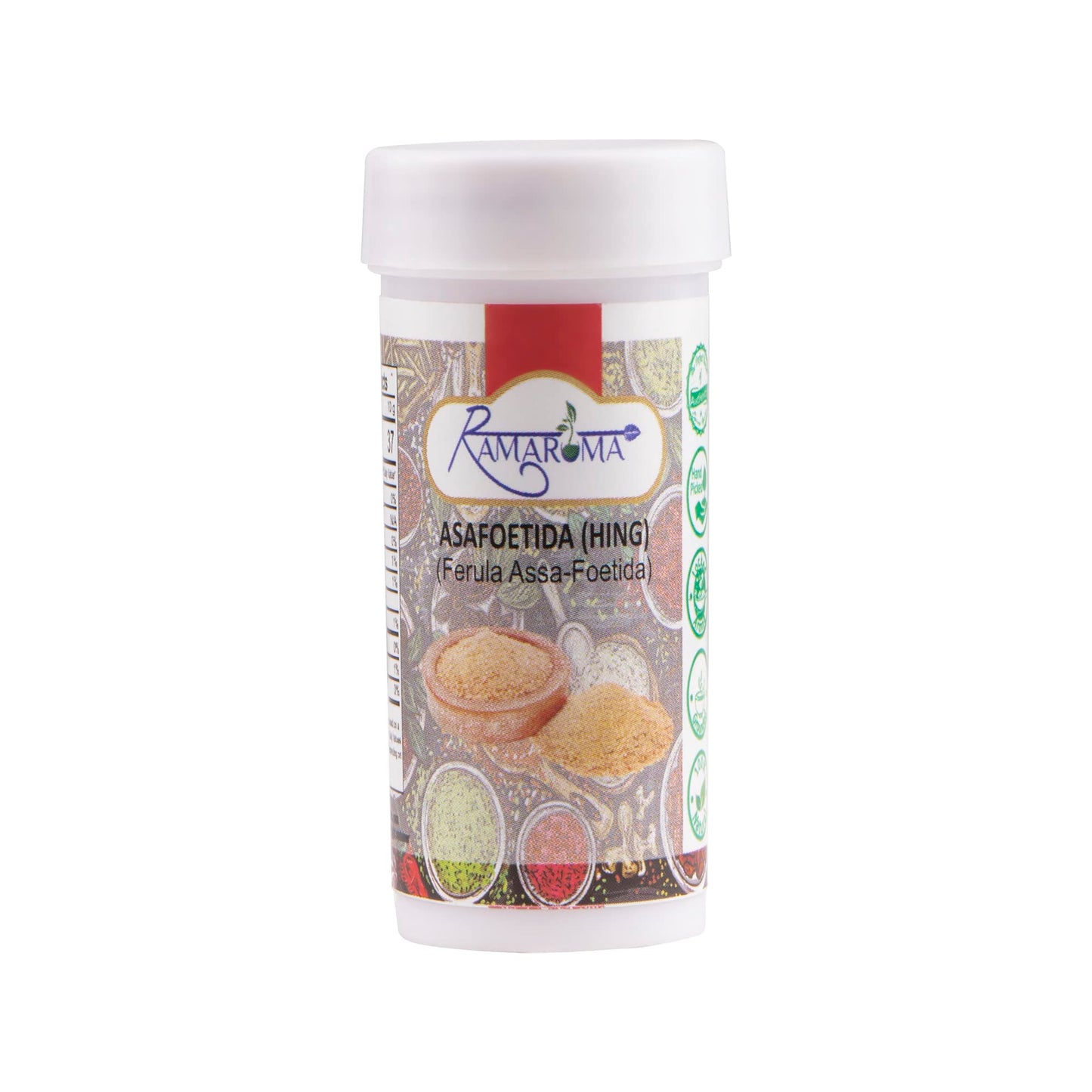 Ramaroma Asafetida (Hing) Ground 0.35oz (10g) ~ All Natural | Salt Free | Vegan | Non-GMO | Asafoetida Indian Spice | Best for O
