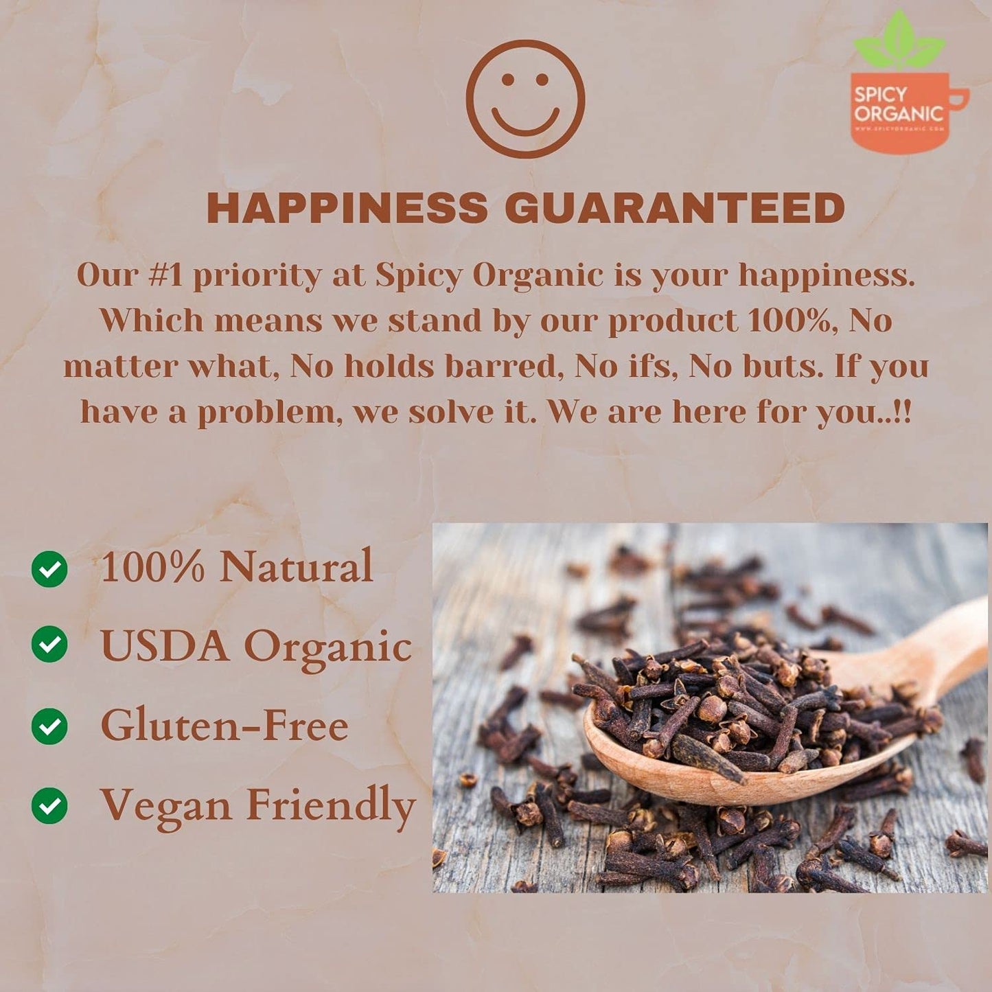 Spicy Organic Cloves Whole - 100% Pure Usda Organic - Non-Gmo, Keto Friendly, Non-Irradiated Fresh Clove Seed Spice - 4 Oz