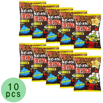 Baby Star Ramen Mini Yakisoba Japanes Sauce Taste Fried Noodle Snack 0.7oz 10Bags Japanes Snack Ninjapo