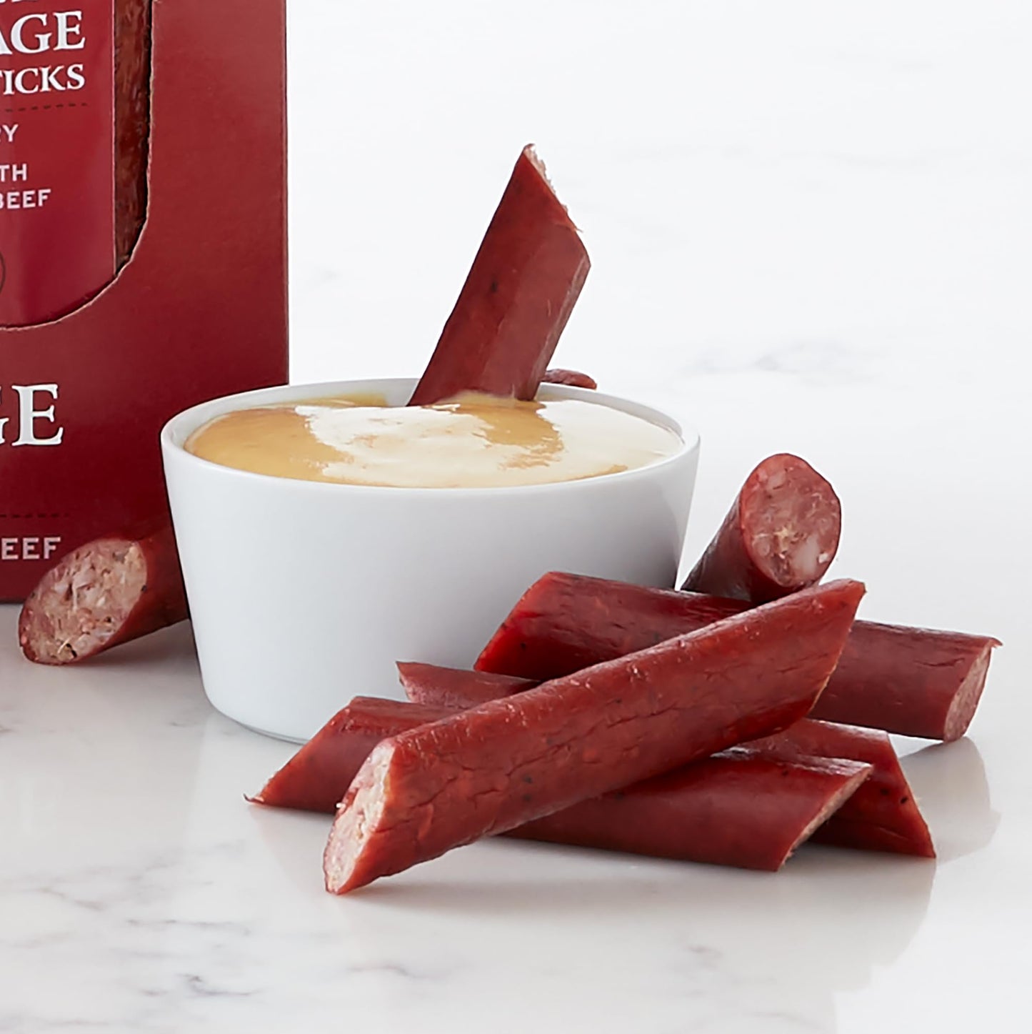 Hickory Farms Beef Sticks 6-Pack | High-Protein Snack, Gluten Free, Meat Sticks For Snacking, Made With Premium Beef, Good For C