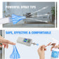 EPOBOO Ear Wax Removal Kit - 500ml Spray Bottle, 23 Piece Set, Safe & Effective with Reusable Tips, White & Blue