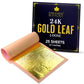 Barnabas Blattgold Edible Gold Leaf 24K - Cake Decorations, Loose Gold Leaf Sheets For Cupcakes - 3.1 Inches, Book Of 25