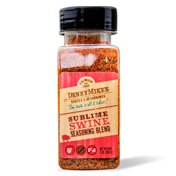 DennyMikes Sublime Swine Seasoning Blend, Low Sodium BBQ Rub, 7 Oz