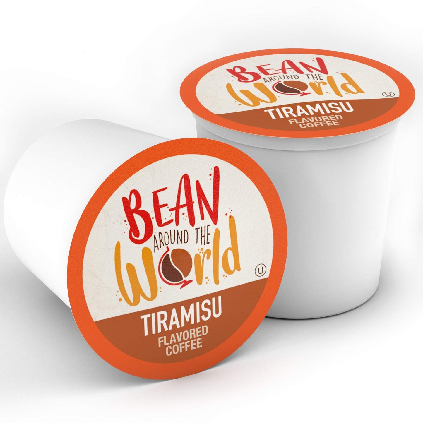 BEAN AROUND THE WORLD Flavored Coffee Compatible with Keurig 2.0, Tiramisu, 40 Count