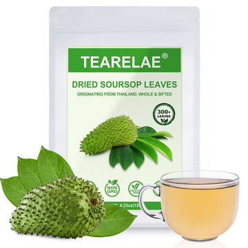 TEARELAE - Soursop Leaves Tea - 300+ Premium Soursop Graviola Dried Whole Leaves - Hojas De Guanabana - Country of Origin Thaila
