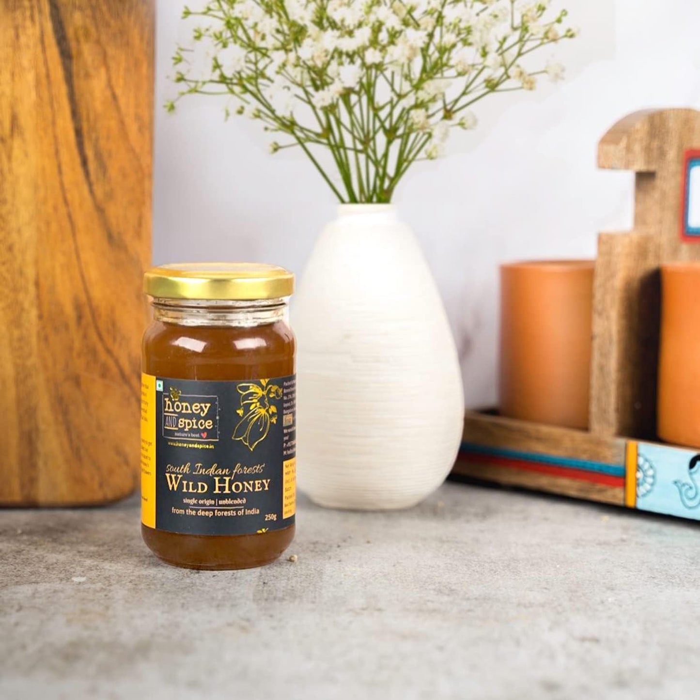 Honey And Spice - South Indian Wild Honey (250G) | From The Forests Of South India | 100% Raw And Pure | Single Origin | Unblended | Natural And Original | Unprocessed | No Added Sugar
