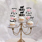 24 Pcs Cow Cupcake Toppers Glitter Farm Animals Moo Cupcake Picks Cow Cupcake Decorations For Cow Theme Baby Shower Kids Birthda