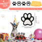 Weecent 36 Pcs Paw Cupcake Toppers Glitter Dog Paw Cake Decorations Black White Glitter Puppy Cupcake Toppers For Baby Shower Bo