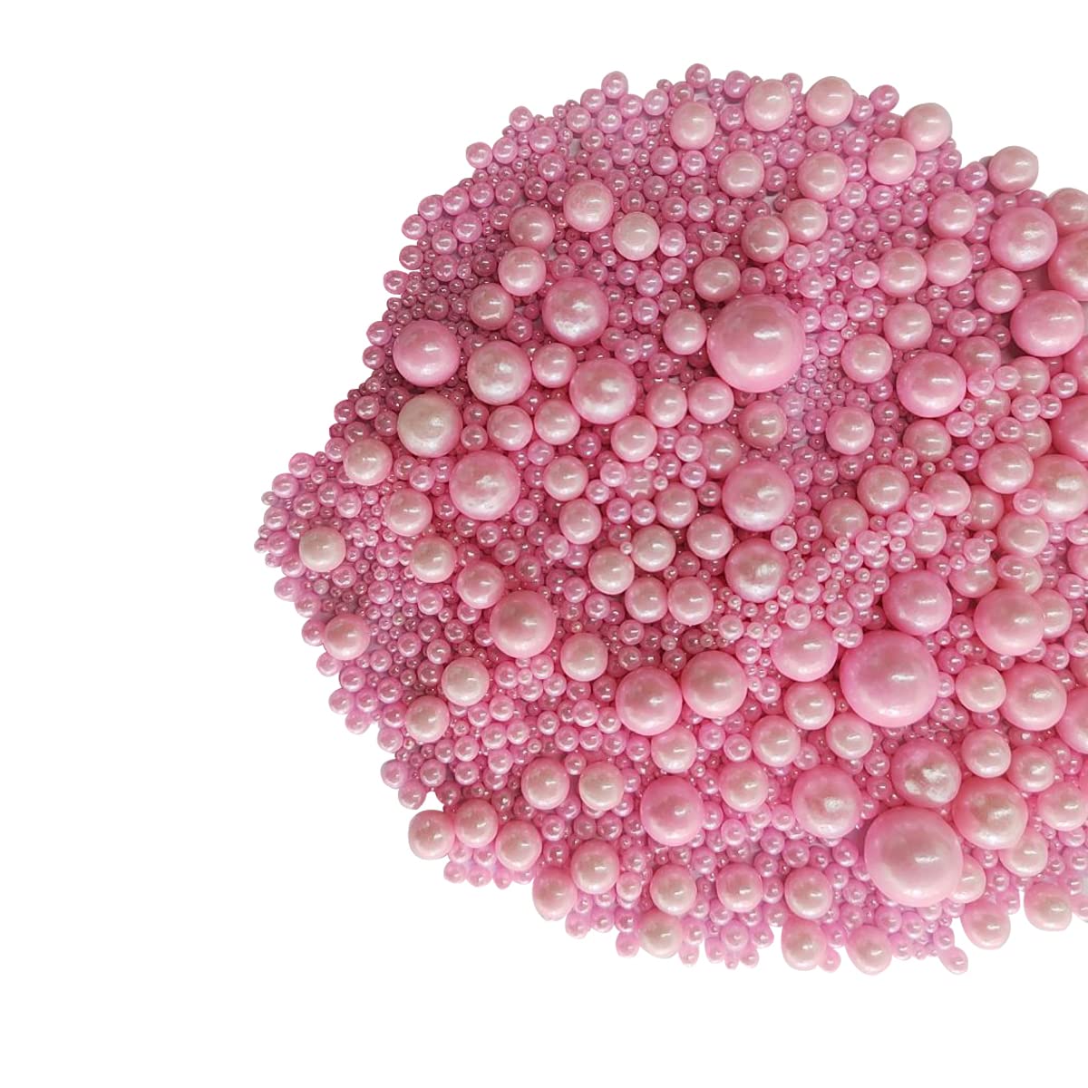 Edible Pink Sugar Pearls Candy Sprinkles 120G/ 4.23Ounce Baking Cake Sprinkles Cupcake and Cake Topper Cookie Decorations Weddin