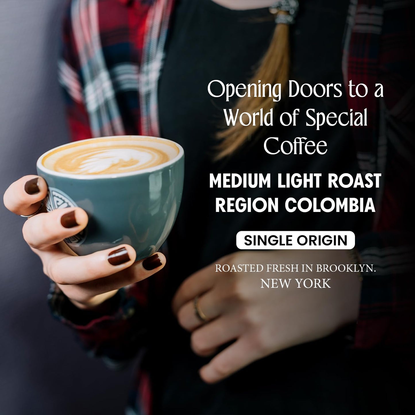 Colombia Single Origin Whole Bean Coffee, Medium-Light Roast With Lemongrass, Tangerine & Floral Aromatic Notes, Specialty Beans