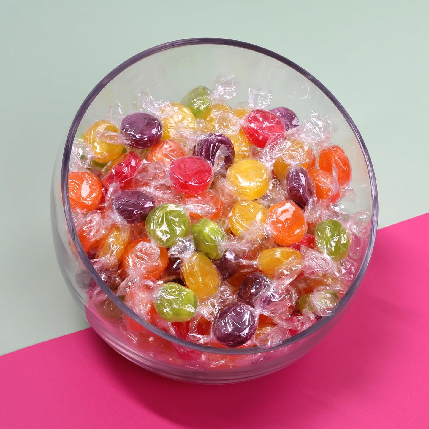 A Great Surprise Assorted Fruit Discs - 5 Pound Bag - Bulk Individually Wrapped Candy - Fruit Flavored Candies (Fruity Hard Cand