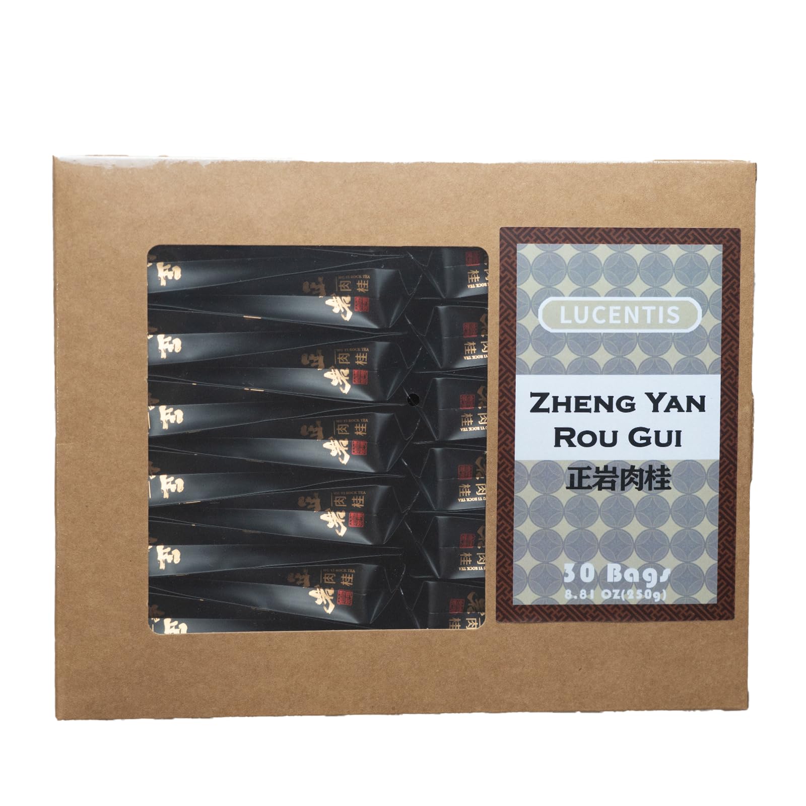 30 Teabags (Zheng Yan Rou Gui) Rock Oolong Tea Cinnamon Da Hong Pao 8.81oz (250g) China Wuyi Mountain Loose Leaf Tea Strong Cinn