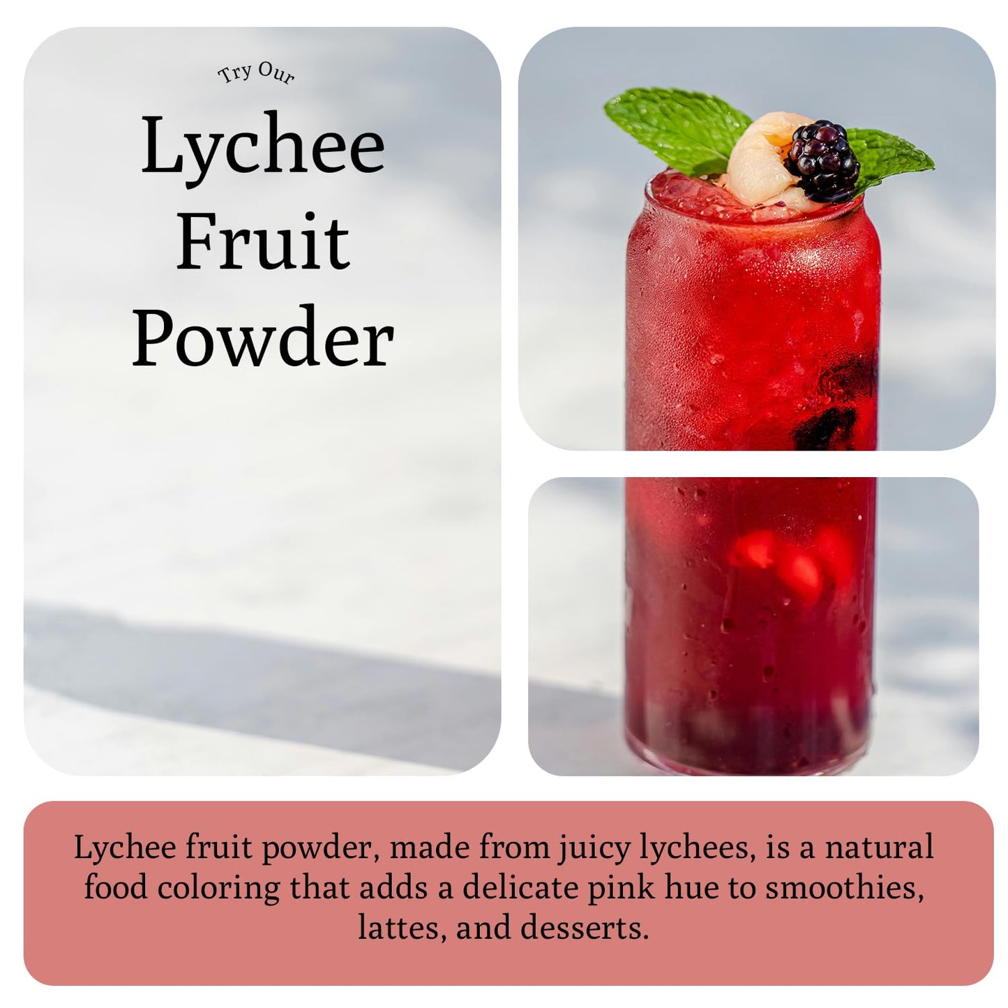 Ancient Roots Freeze-Dried Lychee Fruit Powder, 100% Organic, 3.5 oz