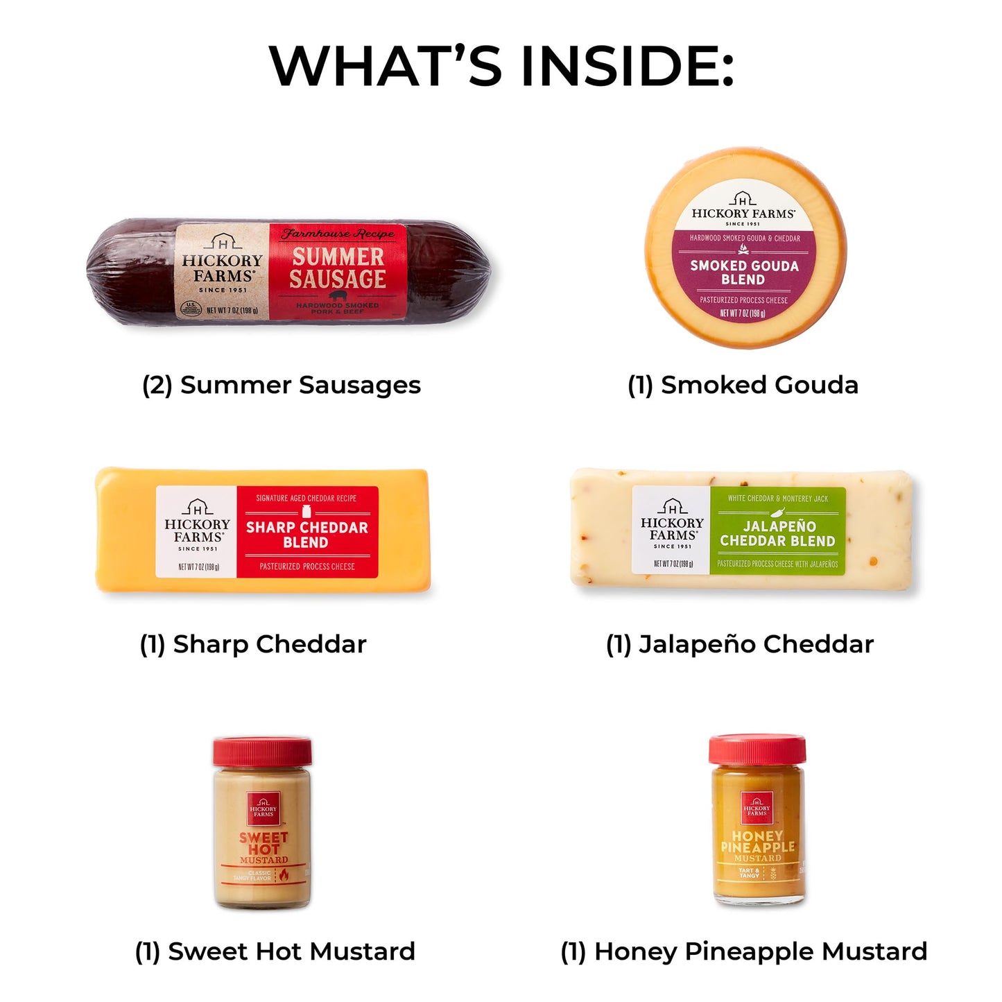 Hickory Farms Farmhouse Meat And Cheese Food Gift Basket (Large) - Box Set | Charcuterie Board Food | Summer Sausage | Father'S