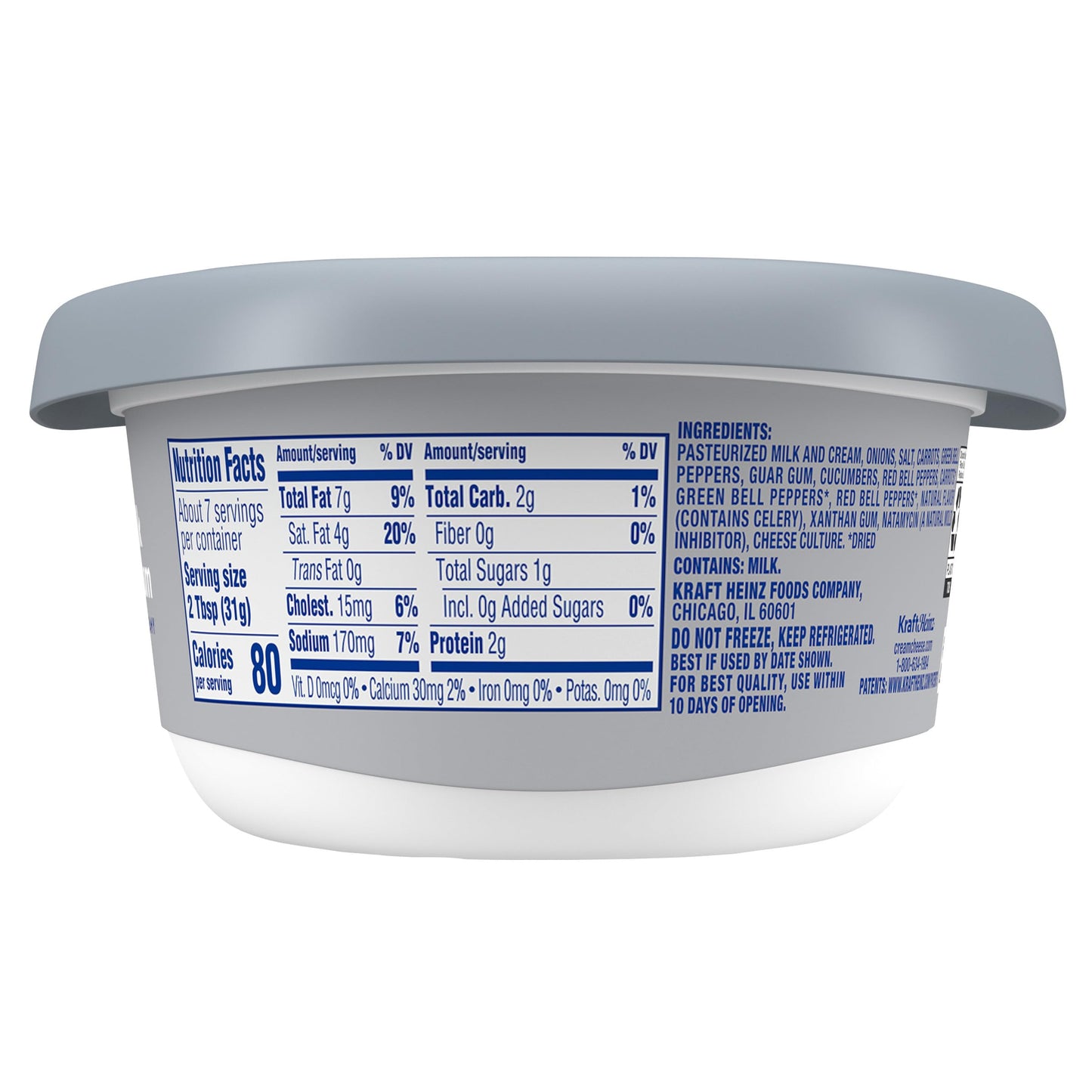 Philadelphia Garden Vegetable Cream Cheese Spread, 7.5 oz Tub
