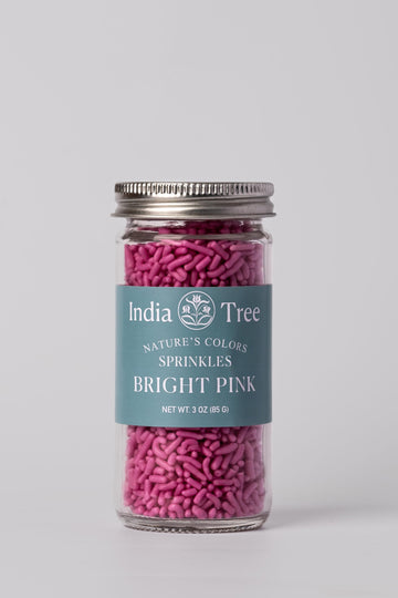 India Tree Nature'S Colors Bright Pink Sprinkles 3 Oz | Natural, Vegan, Non-Gmo, Top 9 Allergen-Free, Red 3 Free