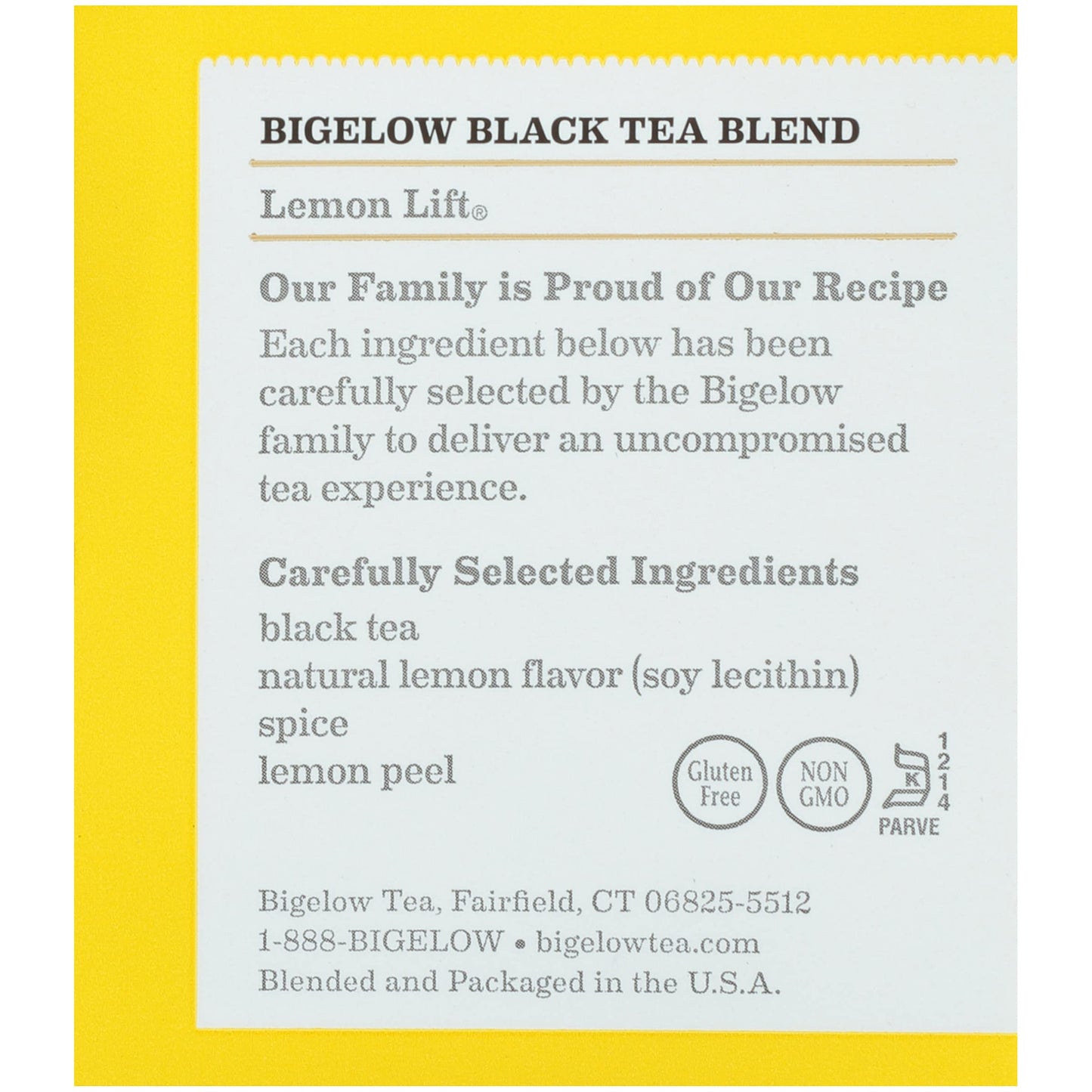 Bigelow, Black Tea, Lemon Lift, 20 Tea Bags, 1.37 Oz (38 G)