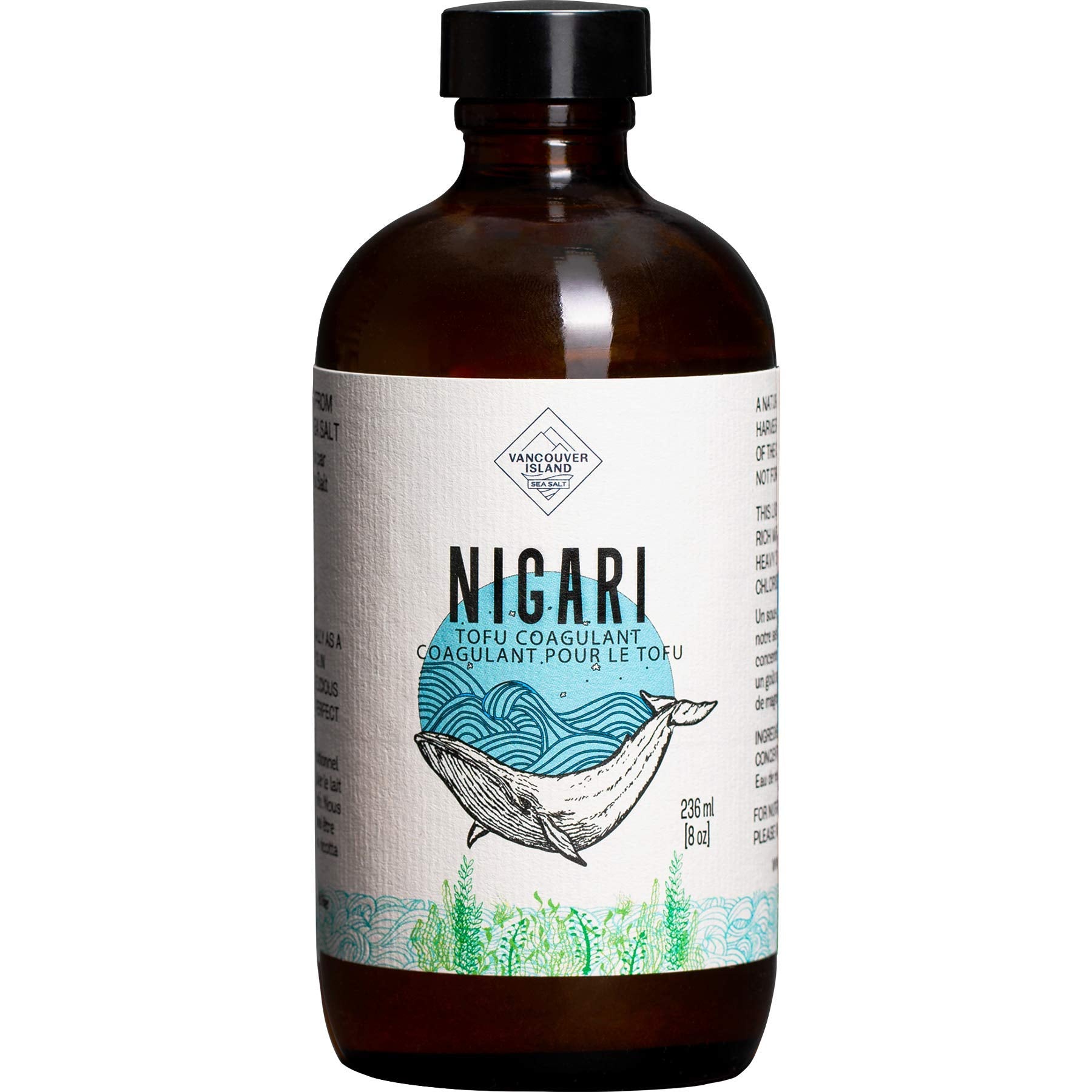 Nigari - 8oz of Liquid Nigari Tofu Coagulant - All Natural - Made in Canada - Magnesium Chloride Brine / Bittern for Making Bett