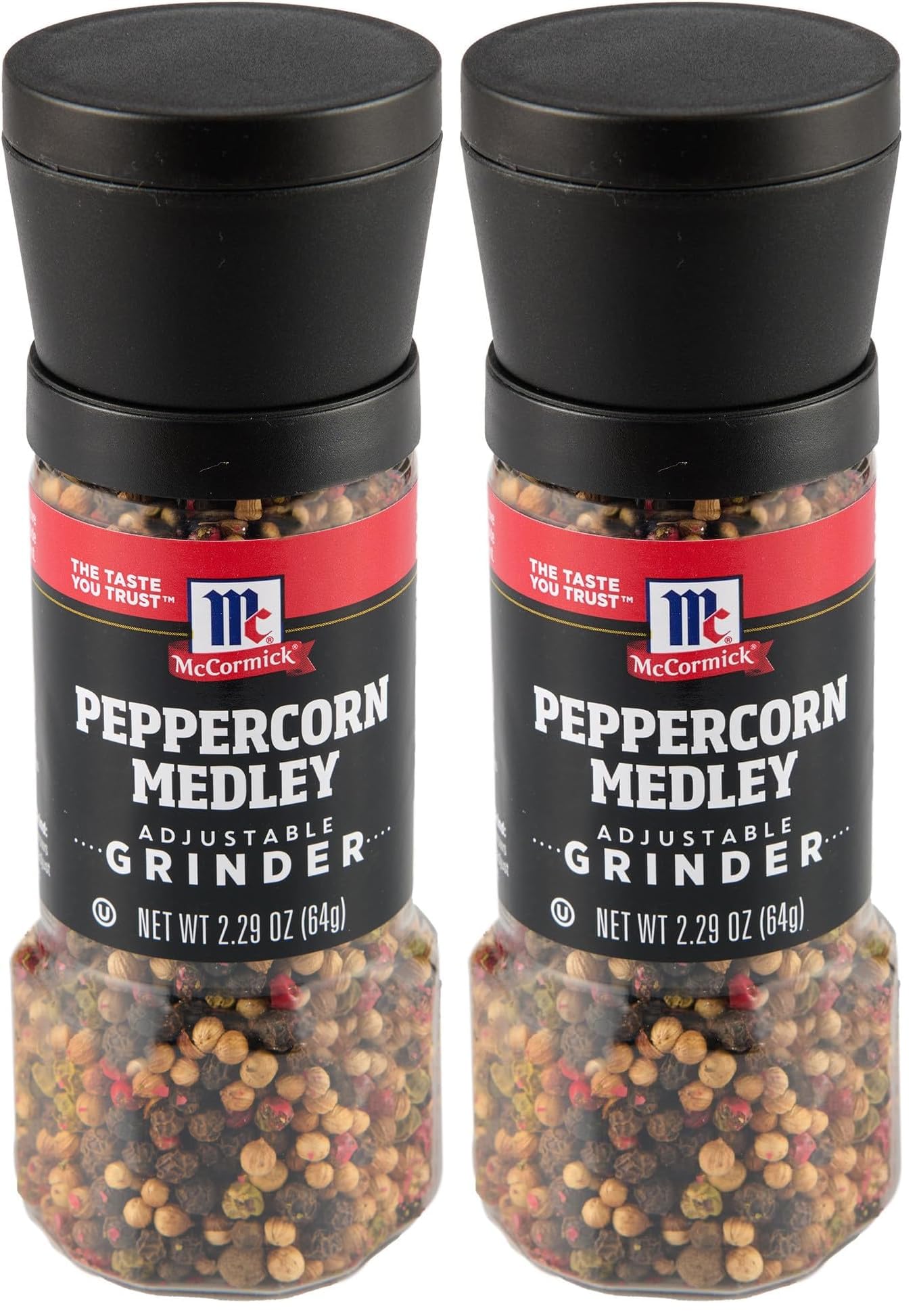 McCormick Peppercorn Medley Adjustable Grinder, 2.29 oz (Pack of 2)