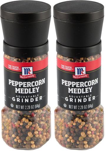 McCormick Peppercorn Medley Adjustable Grinder, 2.29 oz (Pack of 2)