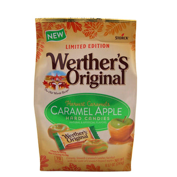 Storck Werthers Original Caramel Apple Hard Candies, Individually Wrapped, 8.57 oz, Limited Edition