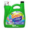 Gain + Odor Defense Liquid Laundry Detergent Super Fresh Blast Scent, He Compatible, 107 Loads 154 Fl Oz, Gain Laundry Detergent, Liquid Laundry Detergent