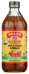 Bragg Organic Apple Cider Vinegar with Honey & Cayenne, 16 fl oz, Raw and Unfiltered