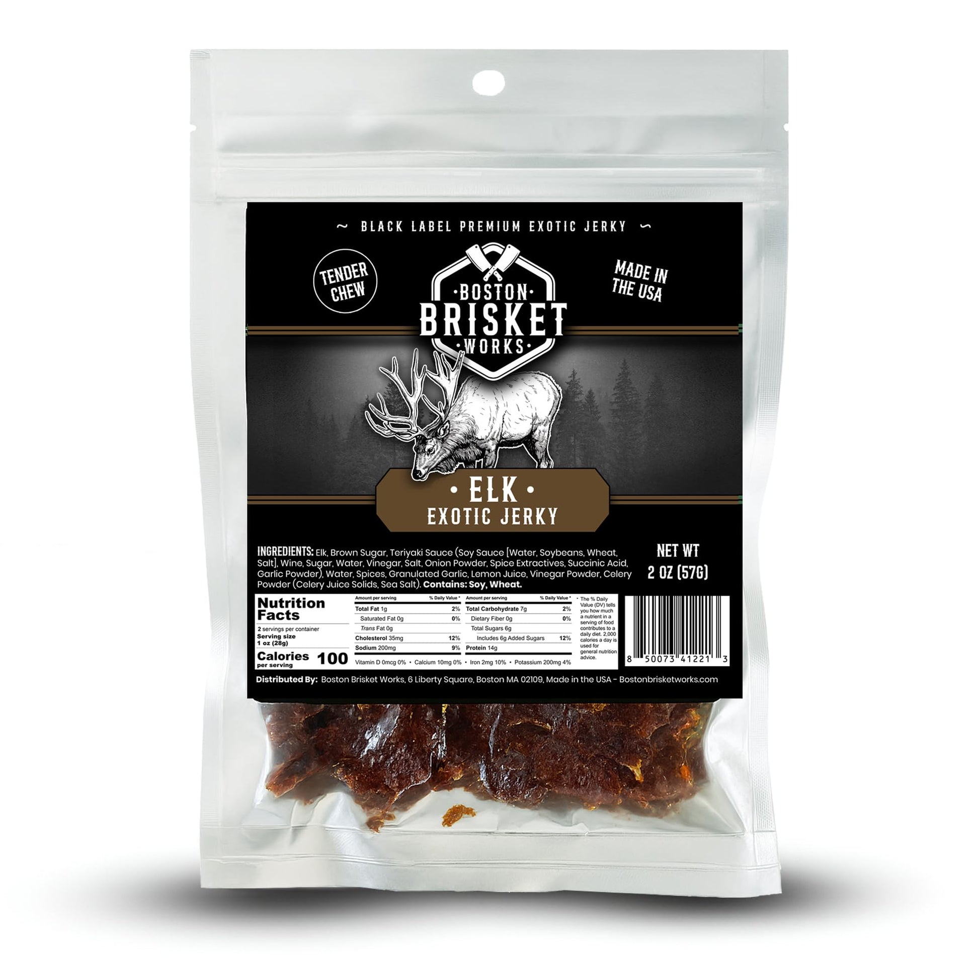 Elk Jerky - Top-Grade Wild Game Meat - Rugged Outdoorsman Snack - Unique Hunter Gift For Men  Dad - High Protein Meat Lover Present