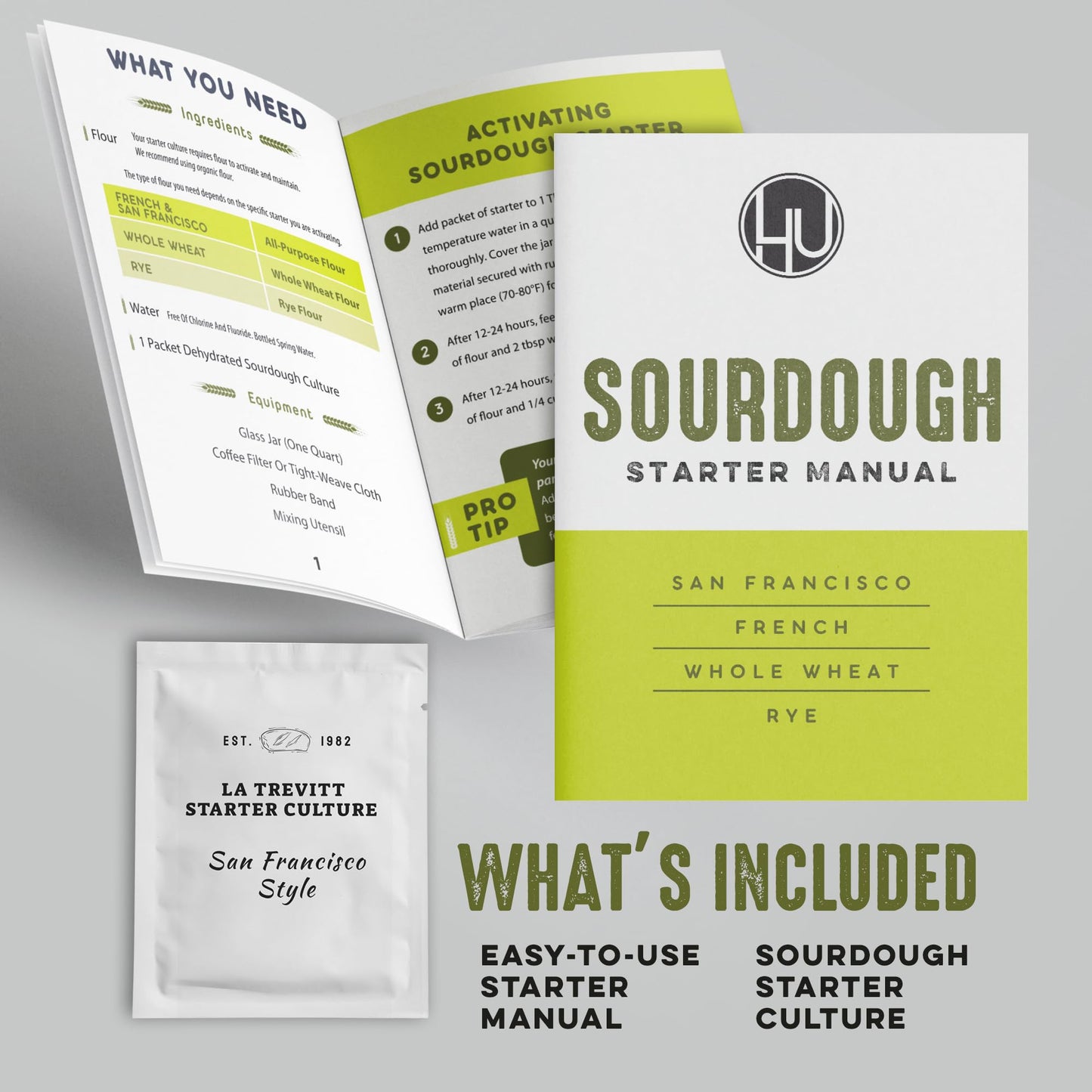 Sourdough Starter Culture San Francisco Style - Homemade Artisan Bread - Fast Activating Sourdough Starter Culture - Dehydrated