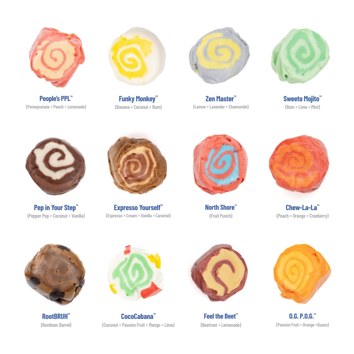 Taffy Shop Drink Favorites, Salt Water Taffy - Assorted Gourmet Soft Chewy Candy, Variety Pack, Bulk Sweet Snack, Fresh Gift & G