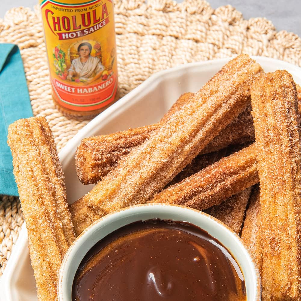 Cholula Sweet Habanero Hot Sauce, 5 fl oz - Pack of 2, Flavorful Heat for Tacos, Wings & More, Perfect for Spicy Food Lovers