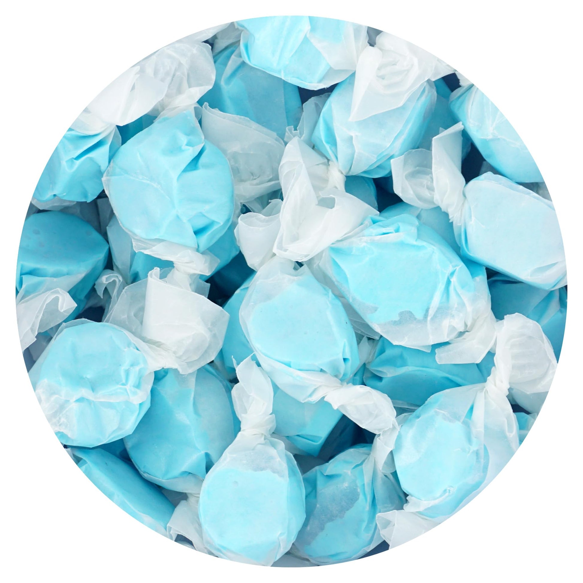 Blue Raspberry Salt Water Taffy, 2 Pound Bulk Bag, Blue Taffy, Individually Wrapped Blue Candy