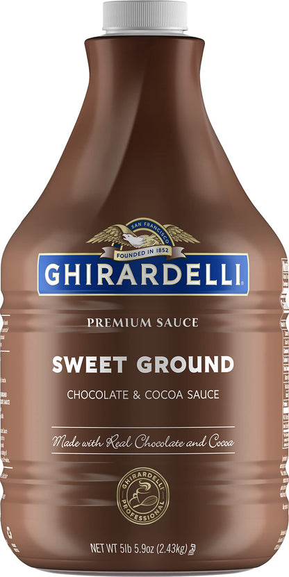 Ghirardelli Sweet Ground Chocolate & Cocoa Sauce Pump Bottle, 87.3 oz