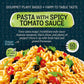 Mediterranean, Ready To Eat Pasta With Spicy Tomato Sauce, Plant Based, Vegan, No Preservatives, No Colorants, No Artificial Fla