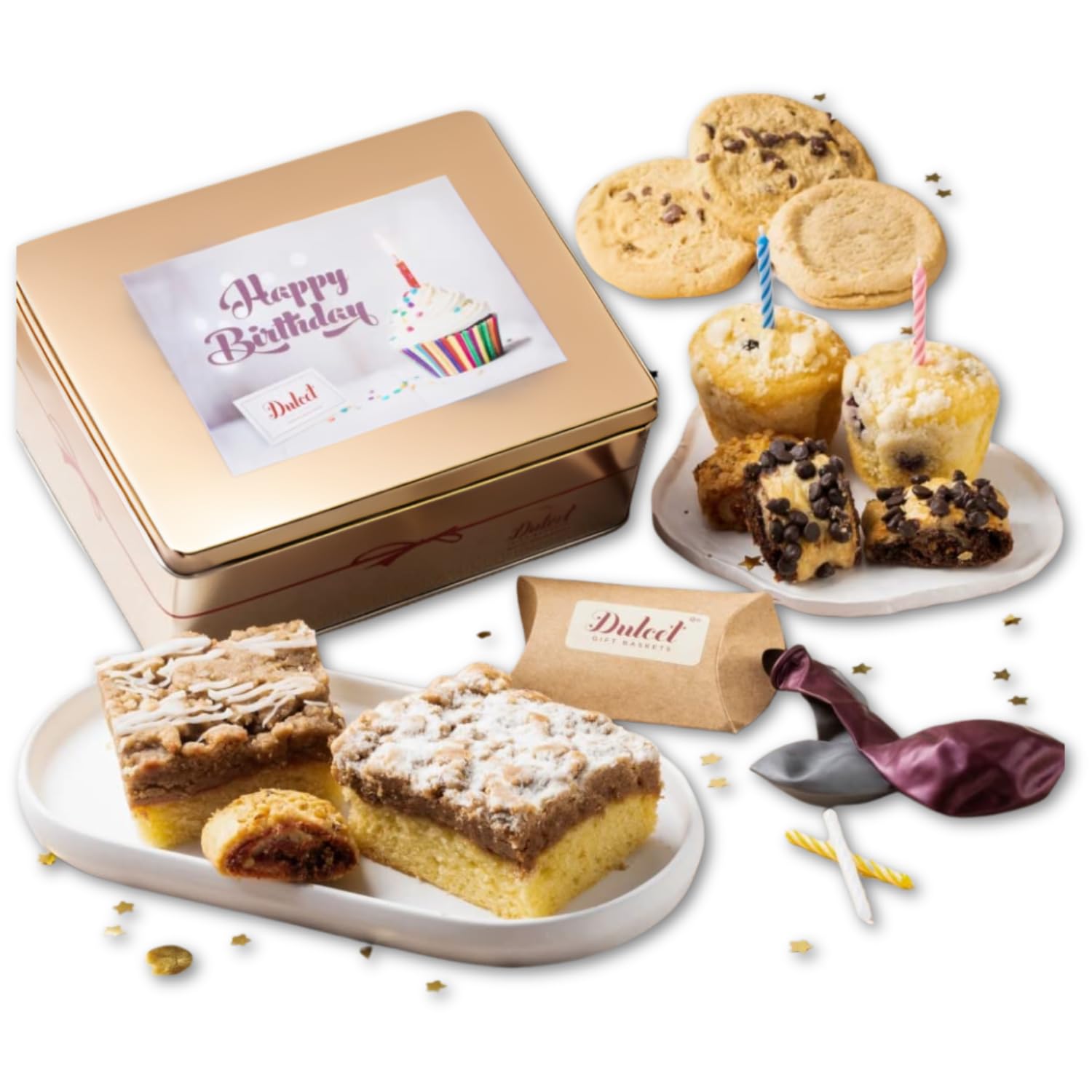 Dulcet Gift Baskets Gourmet Birthday Food Gift Basket for Women, Men, Teens - 1 Count