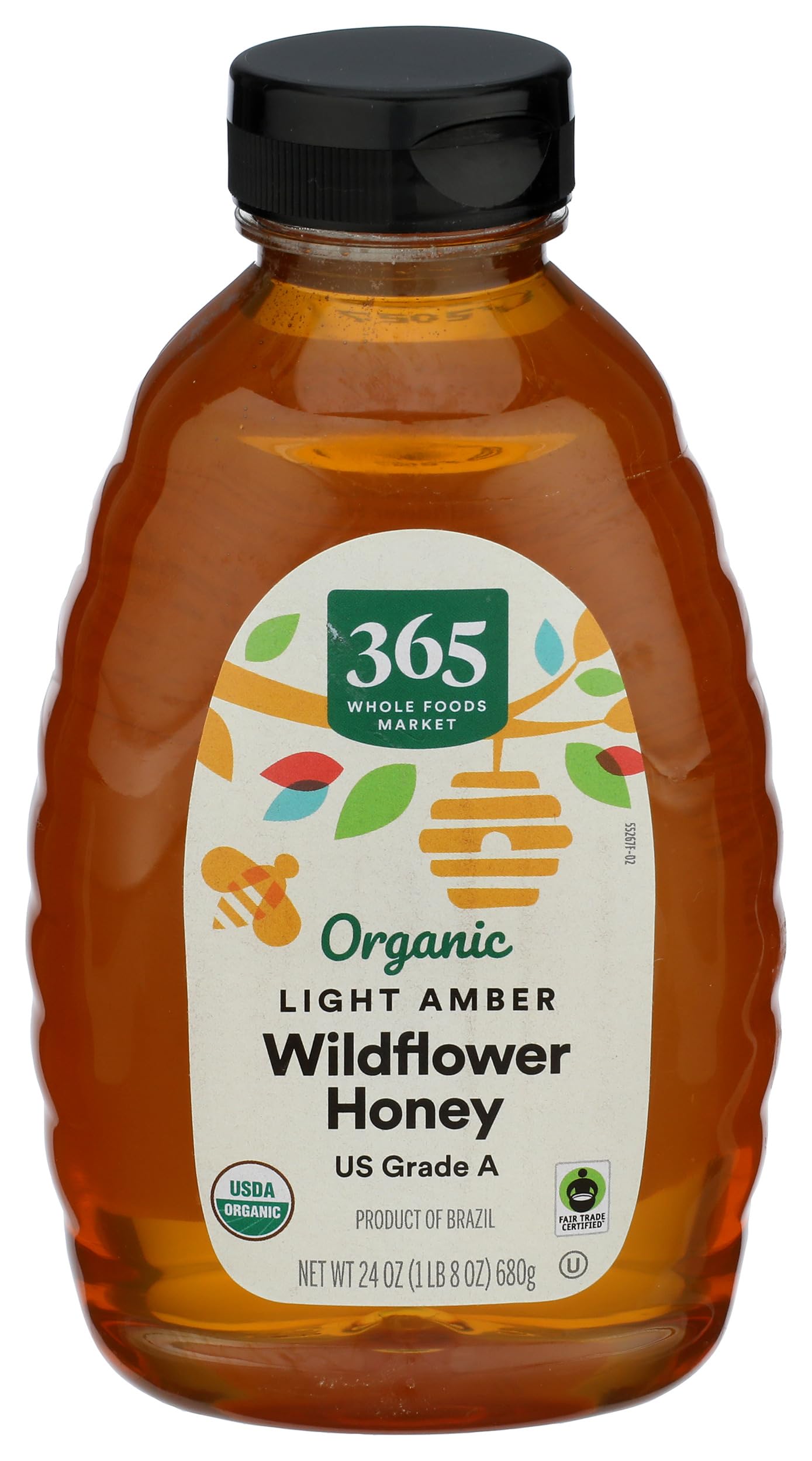 365 by Whole Foods Market Organic Light Amber Wildflower Honey, US Grade A, 24 Ounce