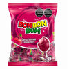 Bon Bon Bum - Fruity Lollipop with Bubble Gum center - Perfect for Parties and Sharing (24 Pieces, Cereza Intensa (Intense Cherr