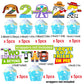 Two Infinity And Beyond Birthday Decorations 40Ps Two Infinity And Beyond Birthday Cupcake Toppers For Boys Girls 2Nd Birthday C