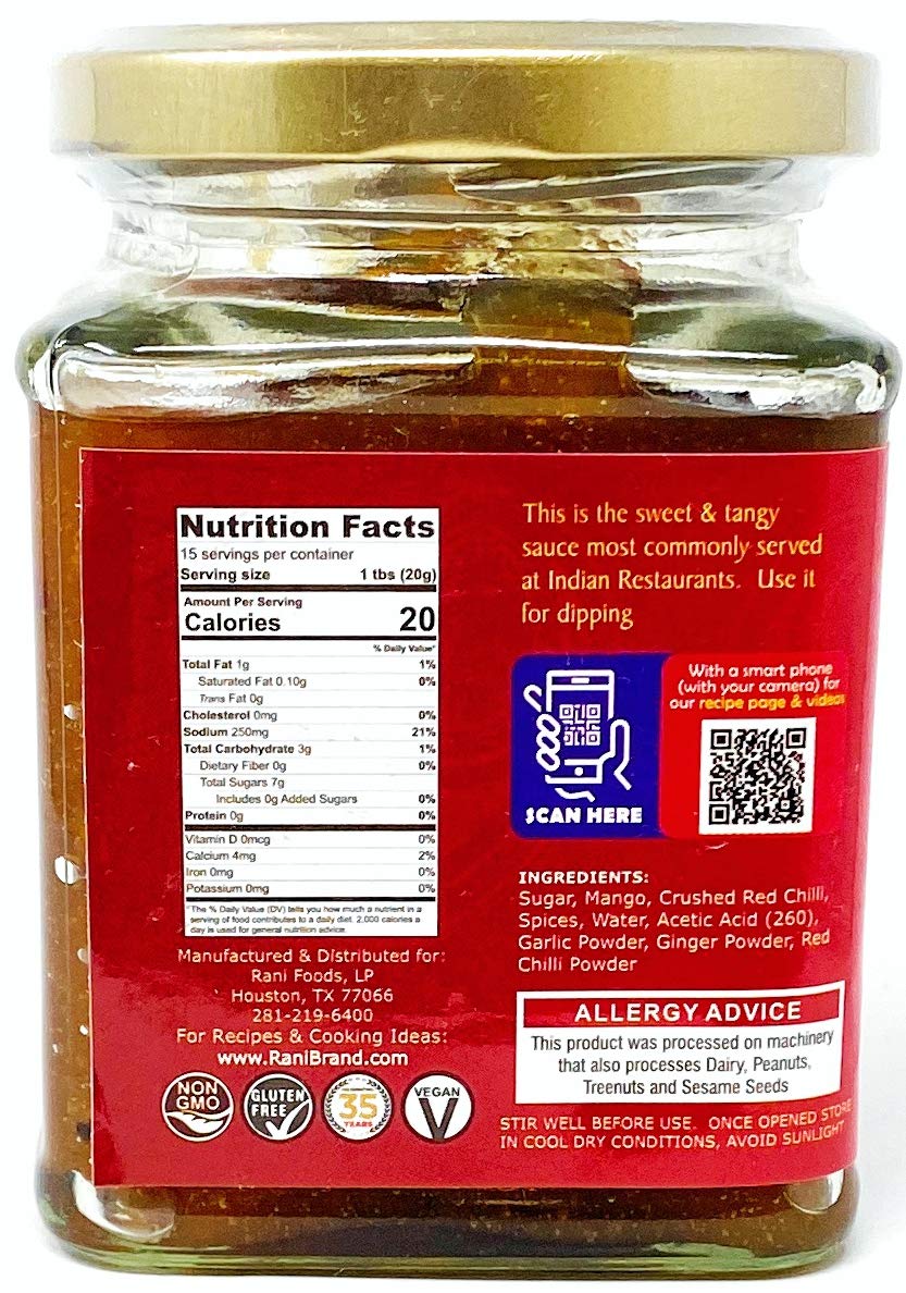 Rani 14-Spice Eshamaya'S Mango Chutney (Indian Preserve) 10.5Oz (300G) Glass Jar, Ready To Eat, Vegan ~ Gluten Free, All Natural