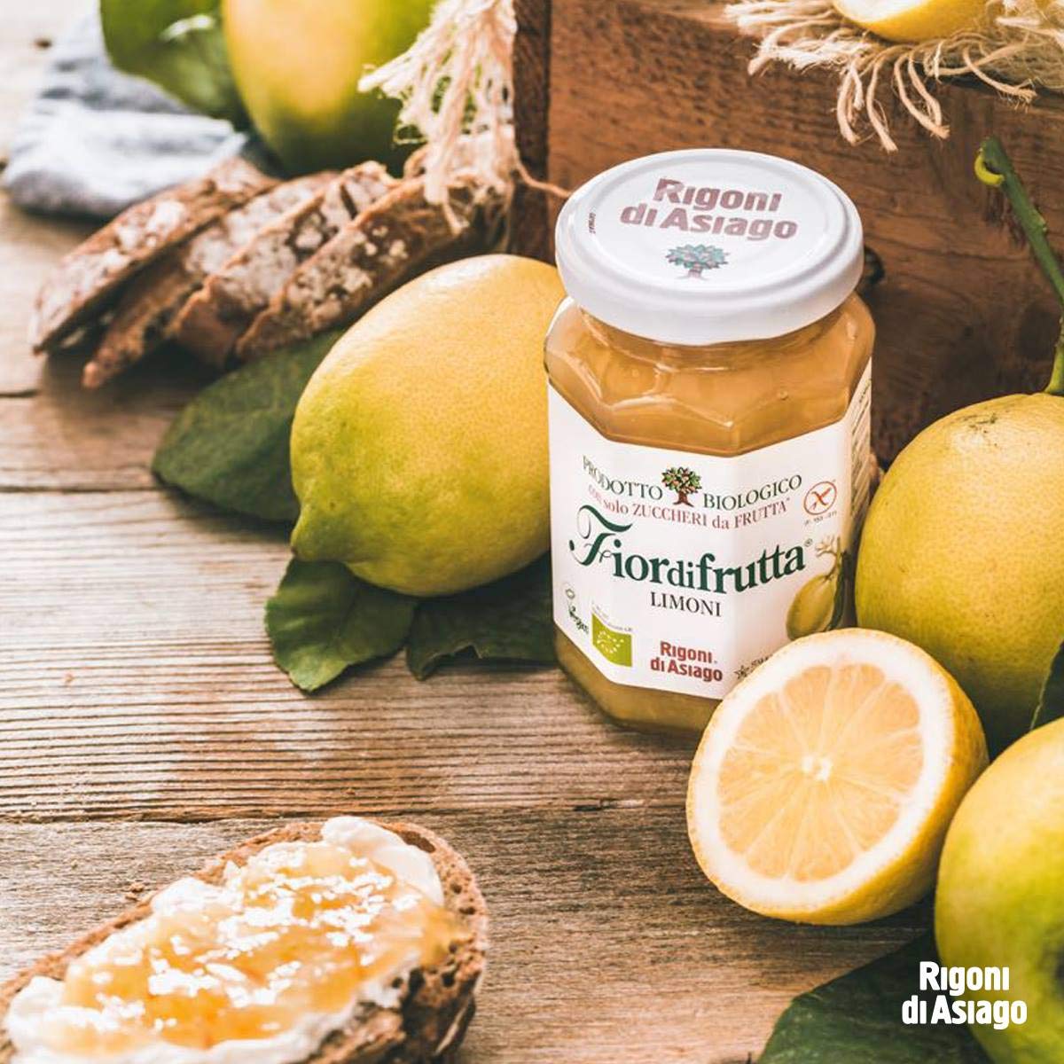 Rigoni Di Asiago Fiordifrutta Organic Fruit Spread, Lemon, 6 Count
