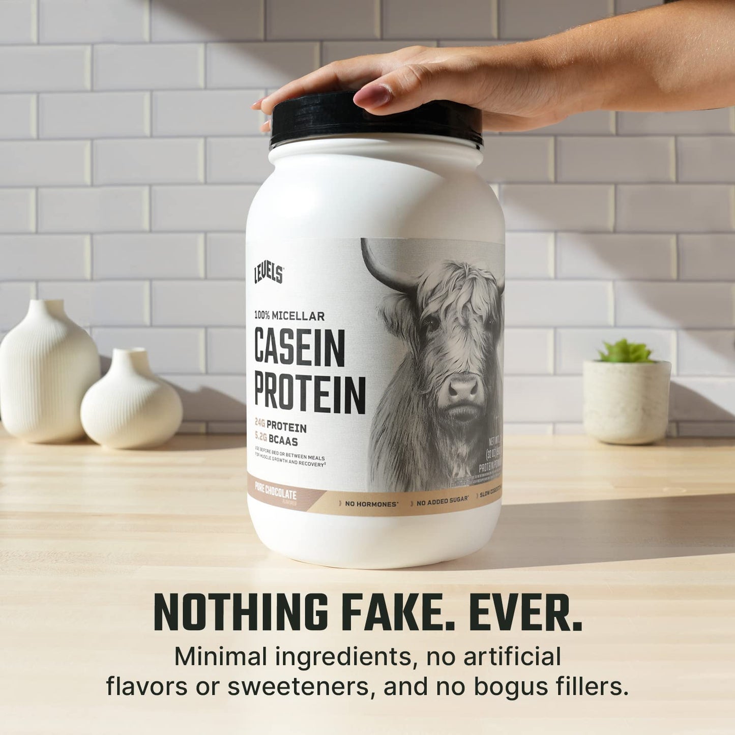 Levels 100% Micellar Casein Protein    Free  Chocolate  2LB