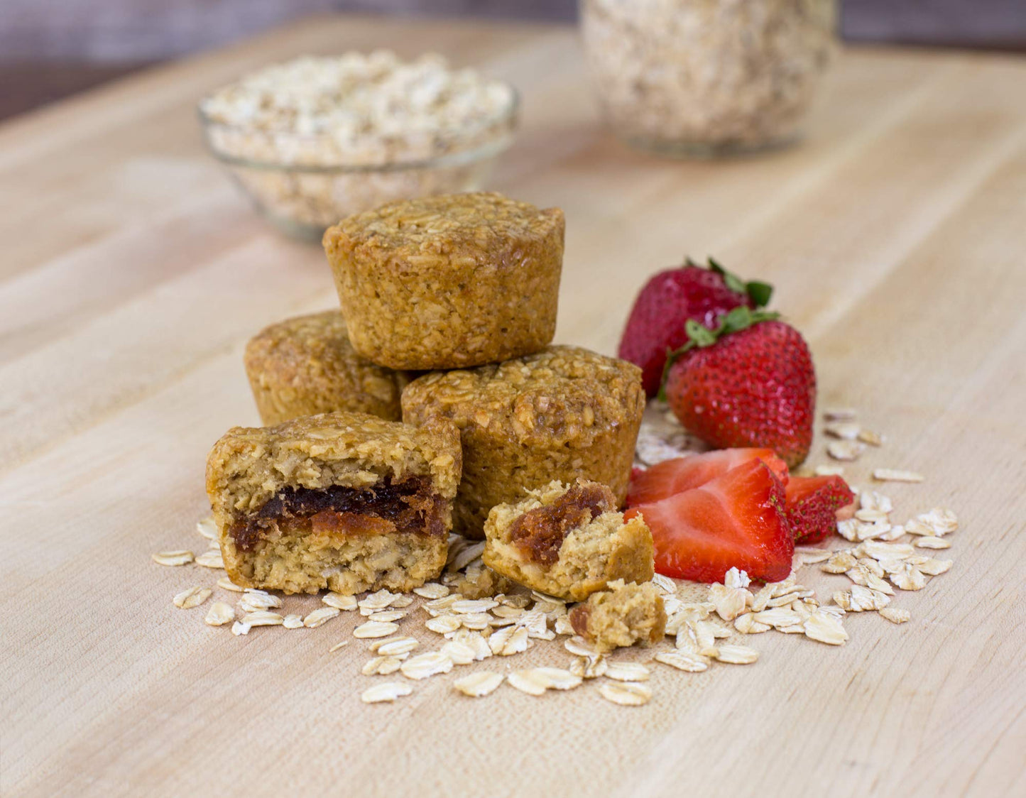 Bobos Oat Bites Stuffd Variety Pack (Strawberry, Original Chocolate Chip, and Apple Pie), Pack of 30 (1.3 oz Bites), Gluten Fr