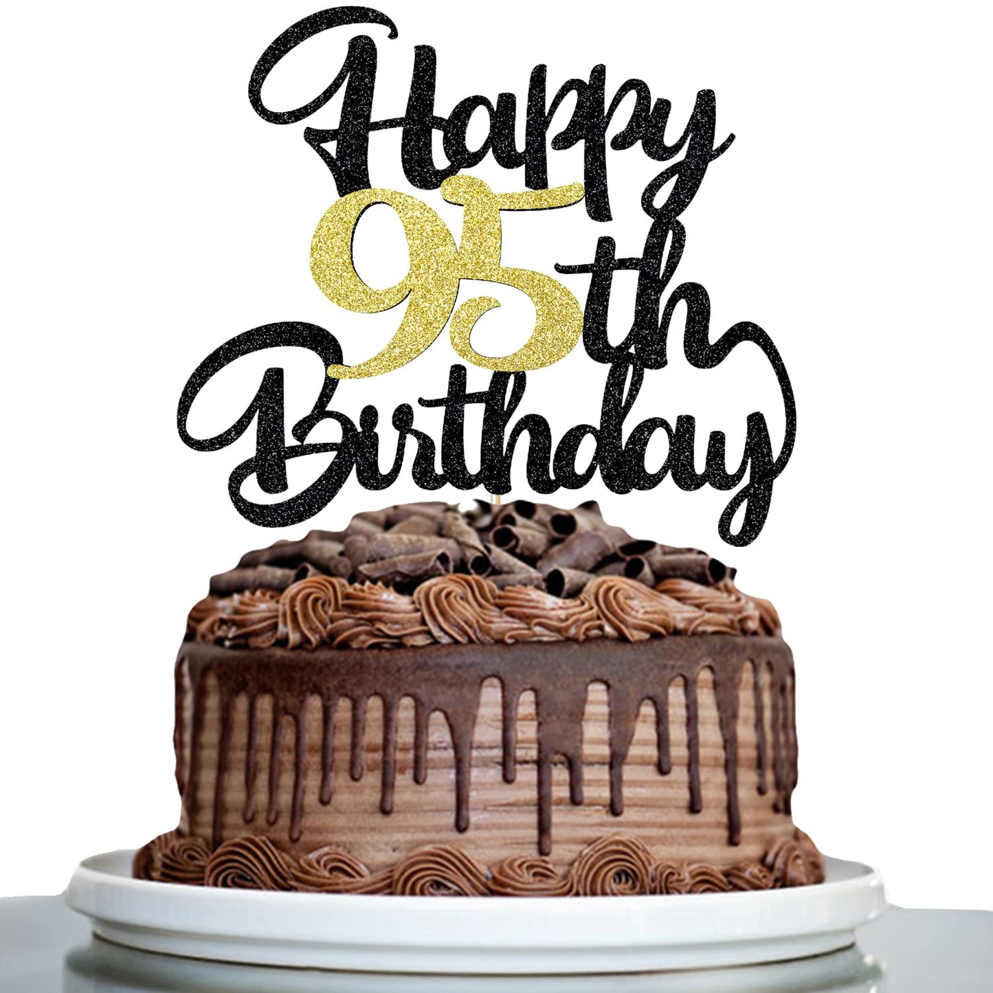 Klionjor 95Th Happy Birthday Cake Topper Happy Birthday Cake Decoration 95Th Birthday Party Decoration Gift Plugin
